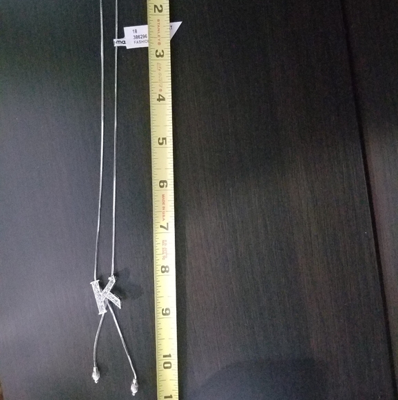 "K" Rinestone Necklace - Picture 2 of 4